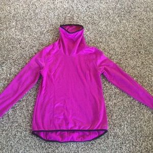 Fuchsia Turtleneck Running Sweater